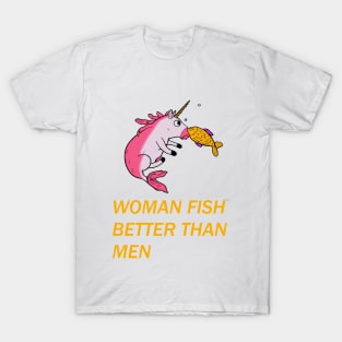 Cute Unicorn Fishing T-Shirt